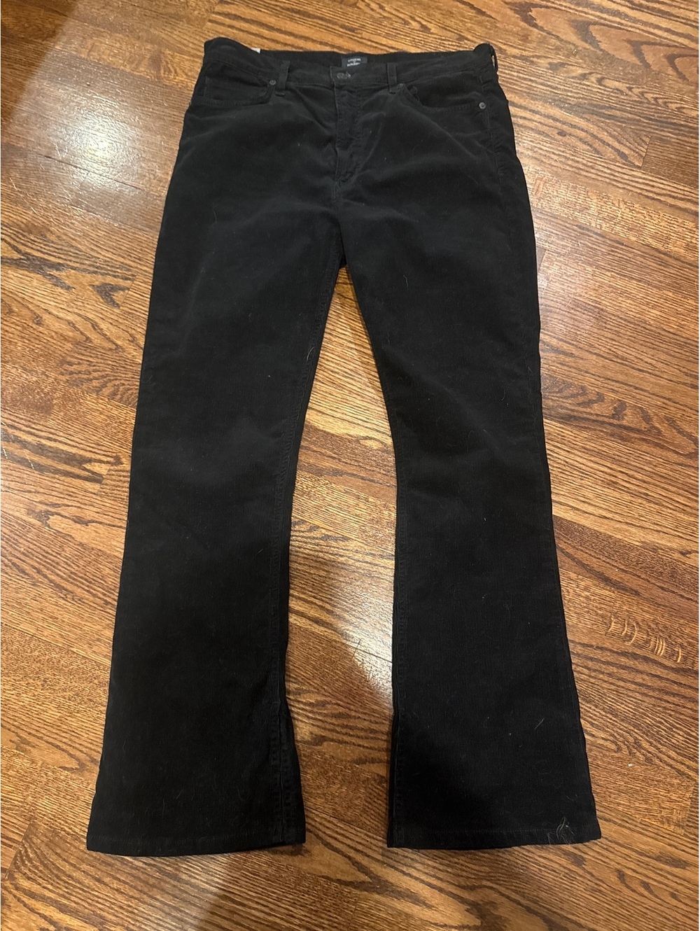 Citizens of Humanity Georgia High Rise Bootcut Black Corduroy Pants Size 30